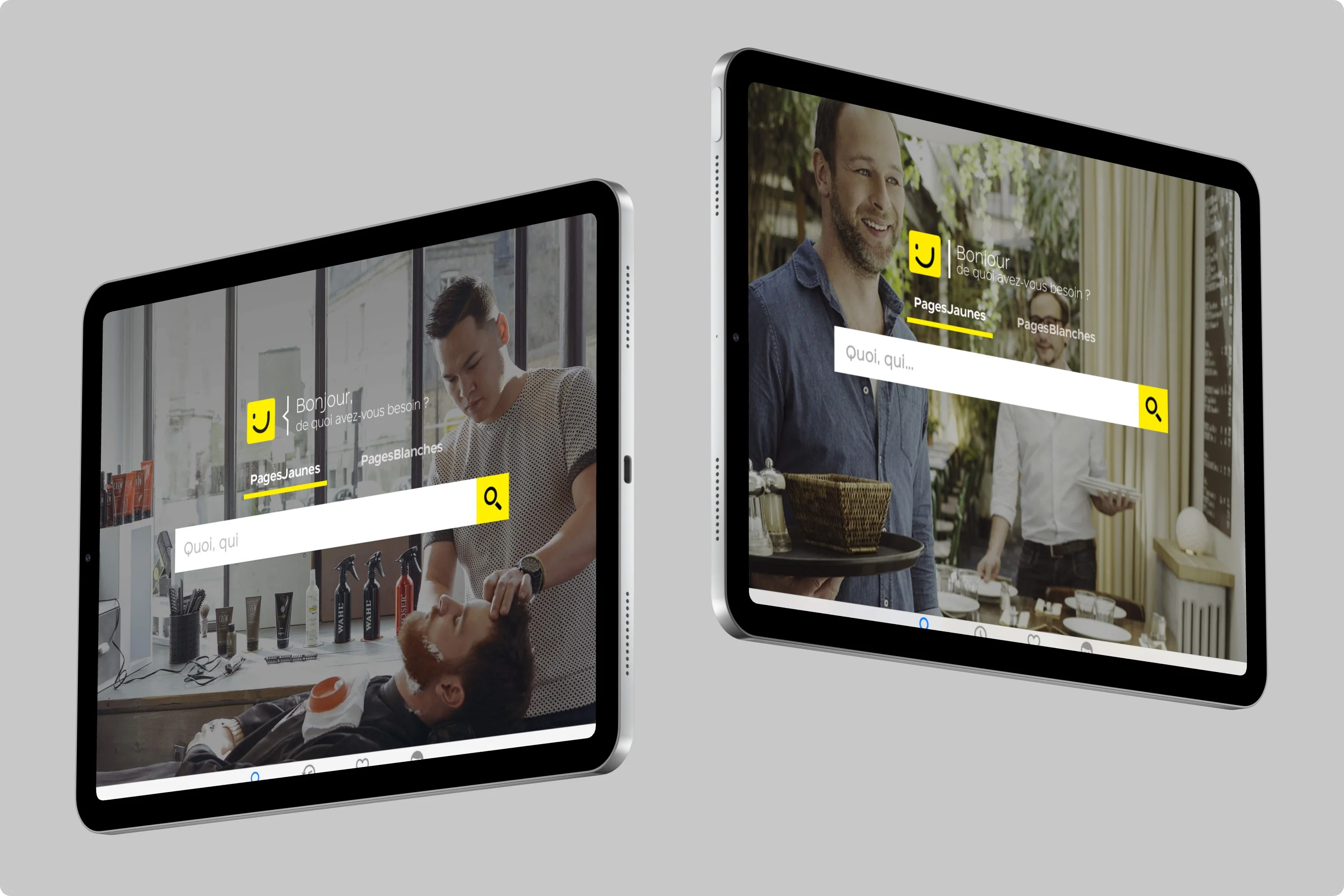 PagesJaunes iPad Homepage